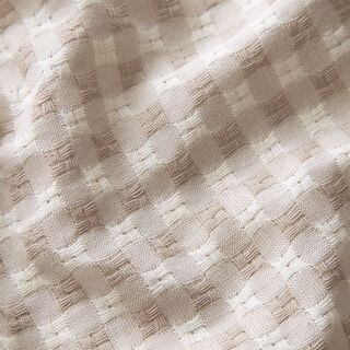Tecido de algodão Textura xadrez – branco/caju, 
