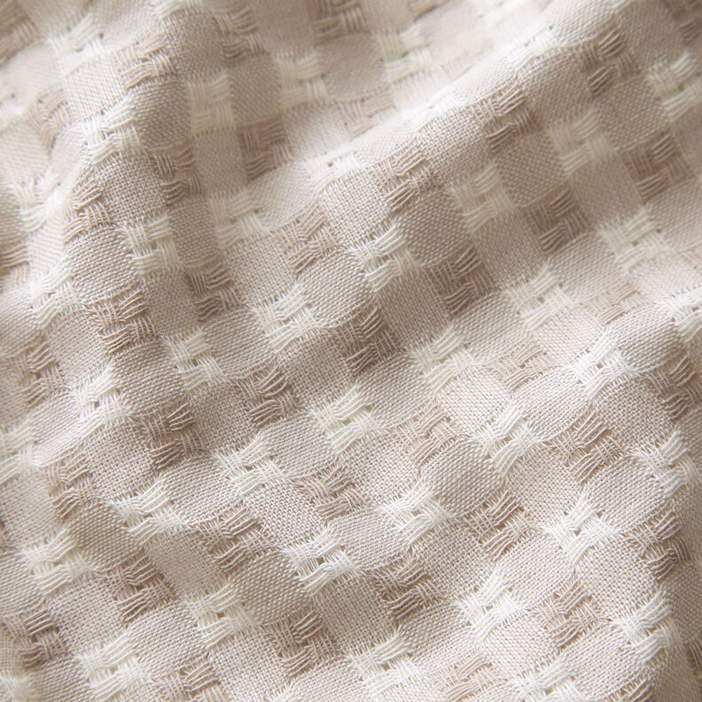 Tecido de algodão Textura xadrez – branco/caju,  image number 2