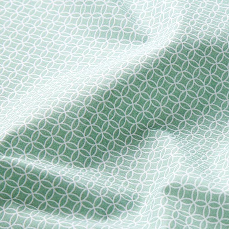 Tecido de algodão Cretone Motivo de azulejo pequeno – verde claro,  image number 2
