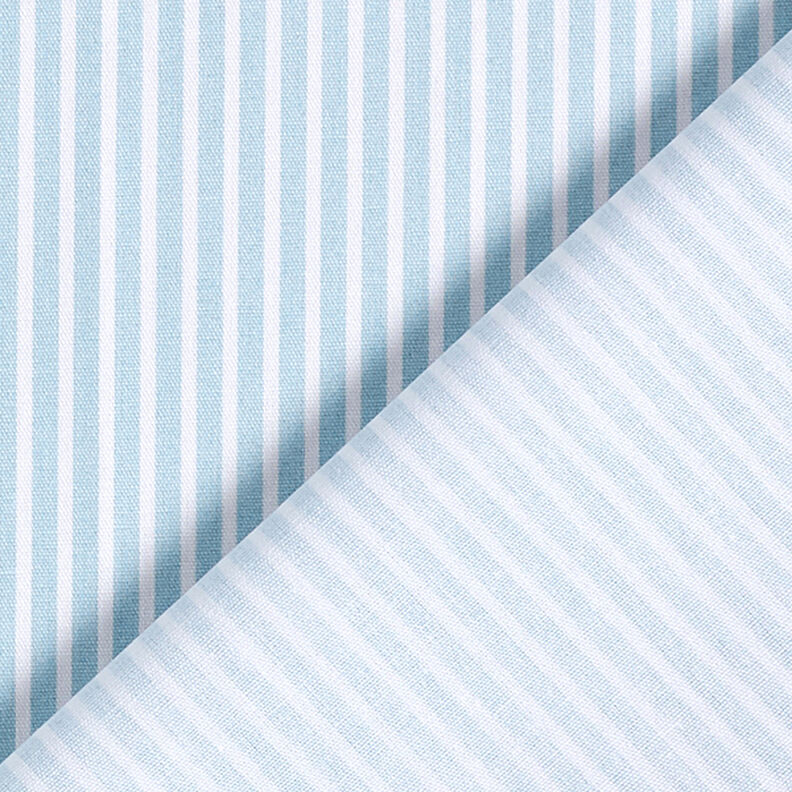 Popelina de algodão Riscas – azul claro/branco,  image number 4