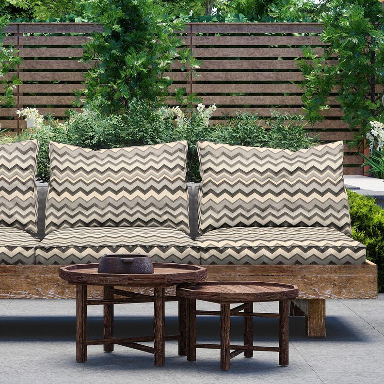 Tecido para exteriores Lona Picos – cinzento,  image number 6