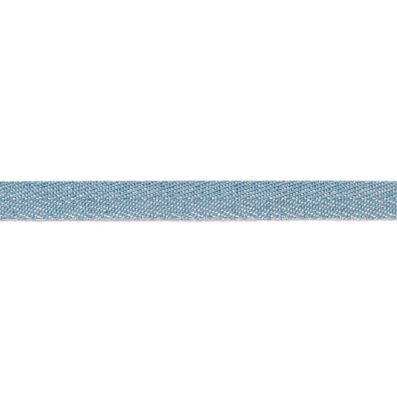 Fita de tecido Metálico [9 mm] – azul brilhante/prata metálica,  image number 2