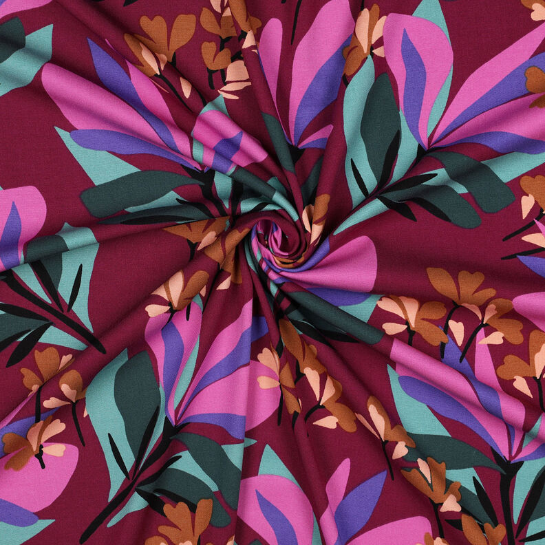 Tecido de viscose stretch Spring Garden | Nerida Hansen – malva/pinheiro azul,  image number 3