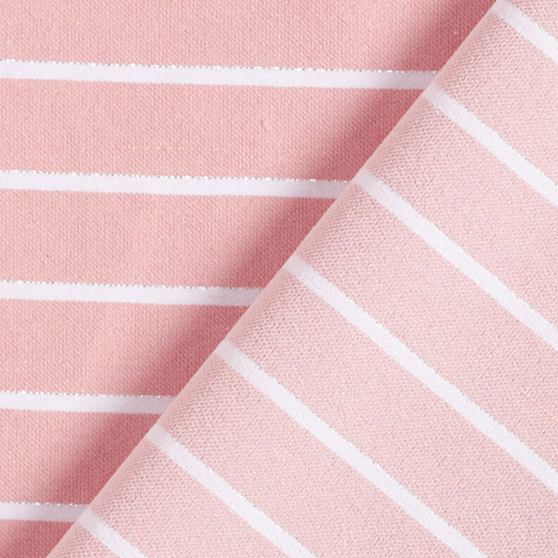 Viscose stretch com riscas brilhantes – rosa/branco,  image number 4