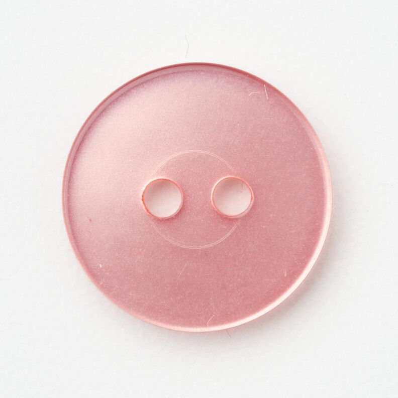 Botão de 2 furos brilhante [Ø 15 mm] – rosa,  image number 1