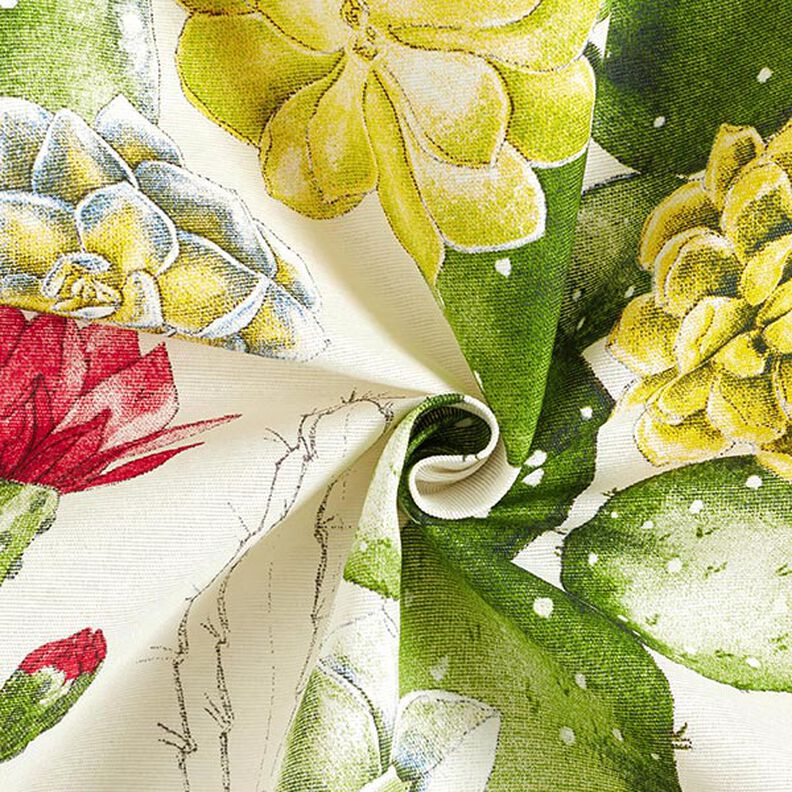 Tecido para decoração Lona Catos – natural/verde,  image number 3