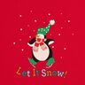 Barra French Terry Sweat de verão Pinguim na neve – vermelho,  thumbnail number 6