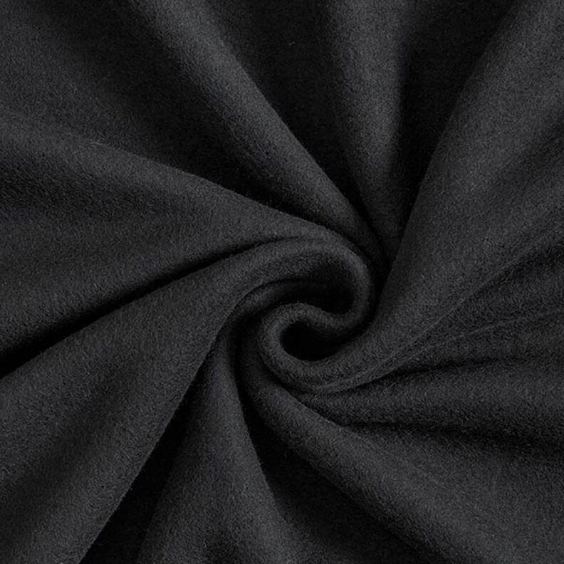 Tecido polar de algodão Liso – preto,  image number 1