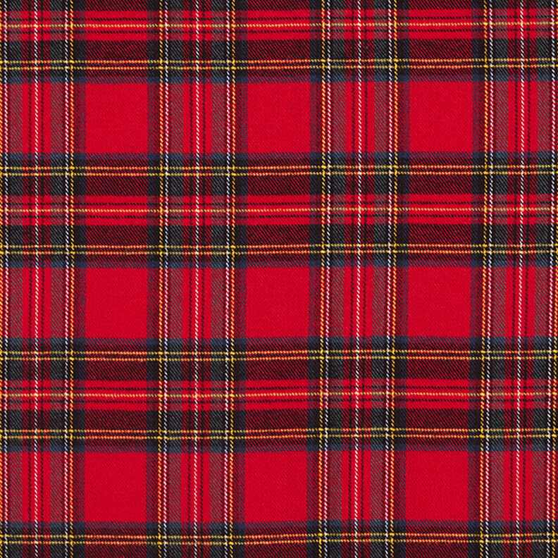 Flanela de algodão Xadrez escocês – vermelho,  image number 1