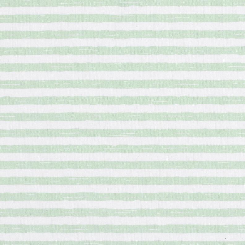 Tecido de algodão Cretone Riscas casuais – menta clara/branco,  image number 1