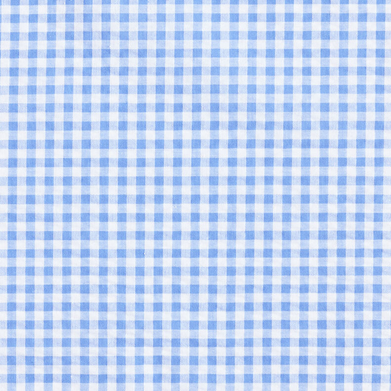Anarruga Mistura de algodão Xadrez Vichy – azul claro,  image number 1