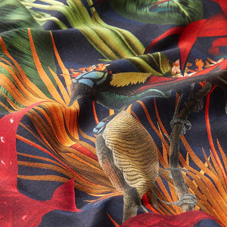 Tecido para decora&ccedil;&atilde;o Meio linho Panam&aacute; Impress&atilde;o Digital Ex&oacute;tico &ndash; verde escuro,  image number 2