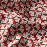 Tecido de algodão Cretone Azulejos floridos – bordeaux/taupe claro,  thumbnail number 2