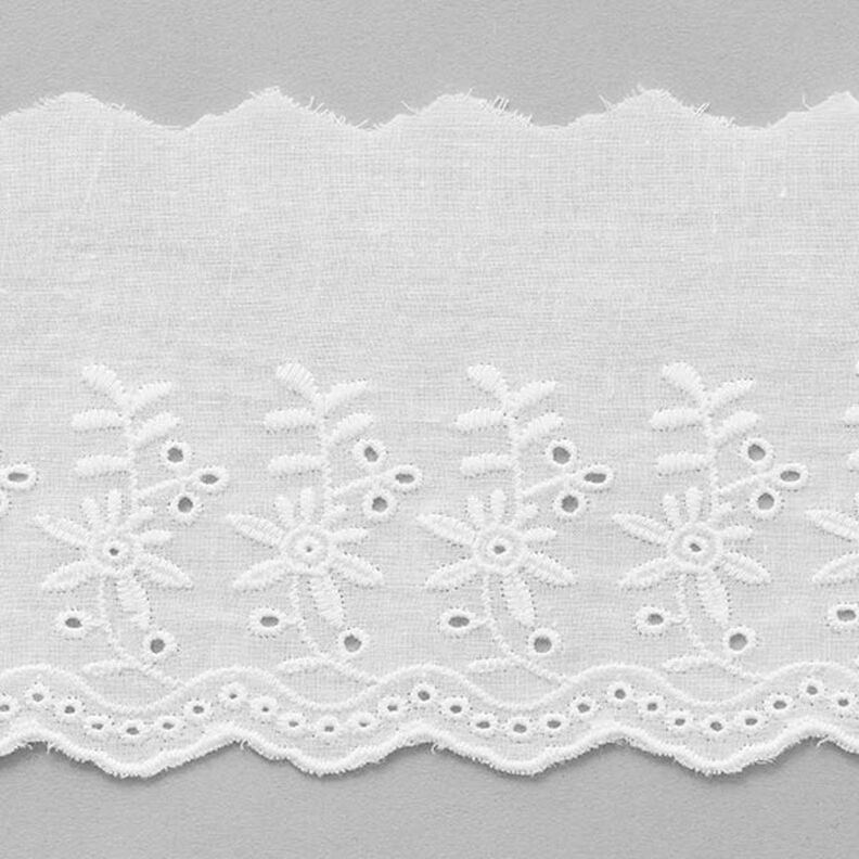 Festão Fita de renda Flores [ 9 cm ] – branco,  image number 1