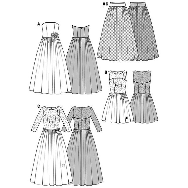 Vestido de noiva/ Vestido corset/ Saia, Burda 6776,  image number 3