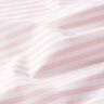 Tecido de algodão Cretone Riscas casuais – rosa-claro/branco,  thumbnail number 2