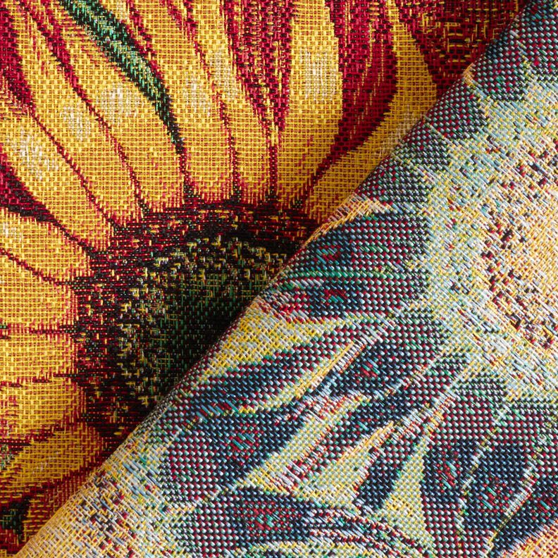 Tecido para decoração Gobelina Girassóis – carmin/amarelo-sol,  image number 4