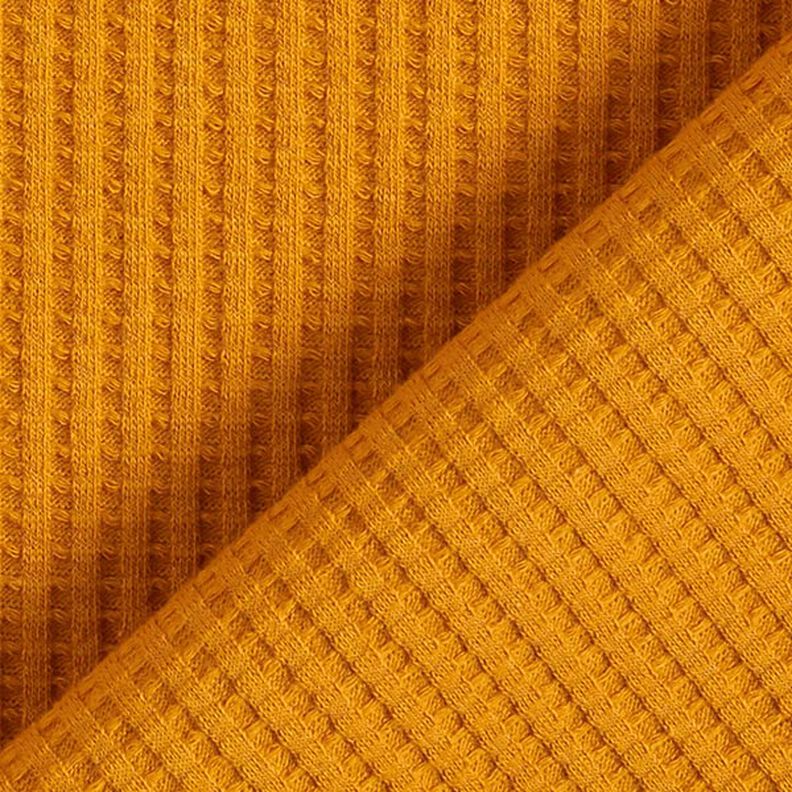 Jersey favos de algodão lisa – amarelo-caril,  image number 3