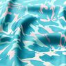 Pétalas abstratas em crepe acetinado – turquesa/creme,  thumbnail number 2