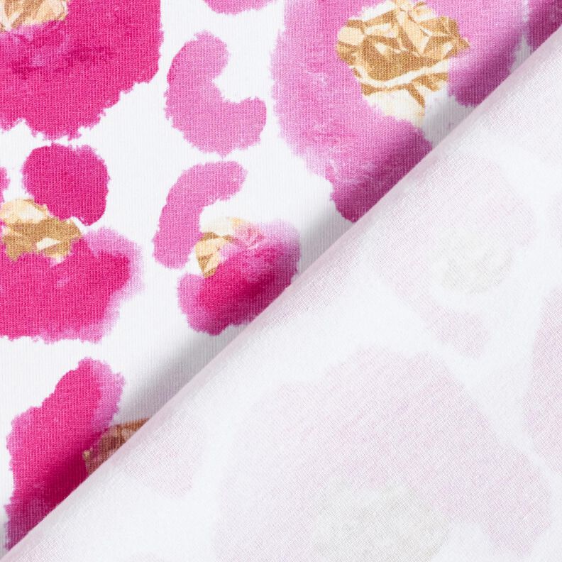 Jersey de algodão Leopardo com manchas douradas | Glitzerpüppi – branco/púrpura,  image number 4