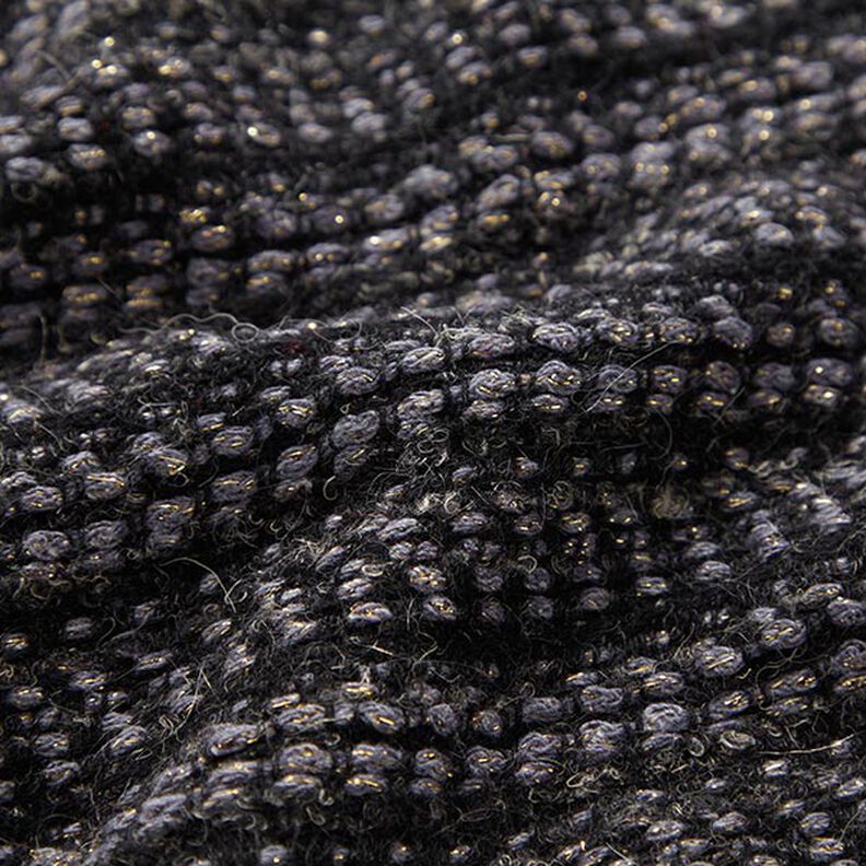 Tecido para sobretudos Mistura de pura lã Lurex Melange – antracite,  image number 2