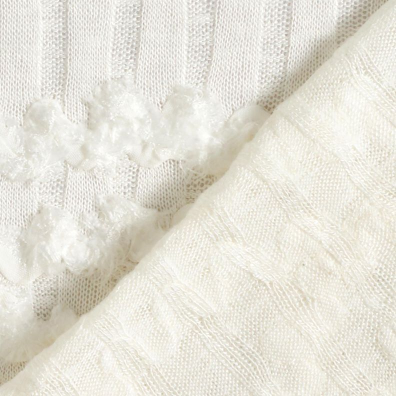 Malha canelada Efeito paisley – marfim,  image number 4