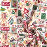 Tecido de algodão Popelina Imagens de Natal – branco/carmin,  thumbnail number 3