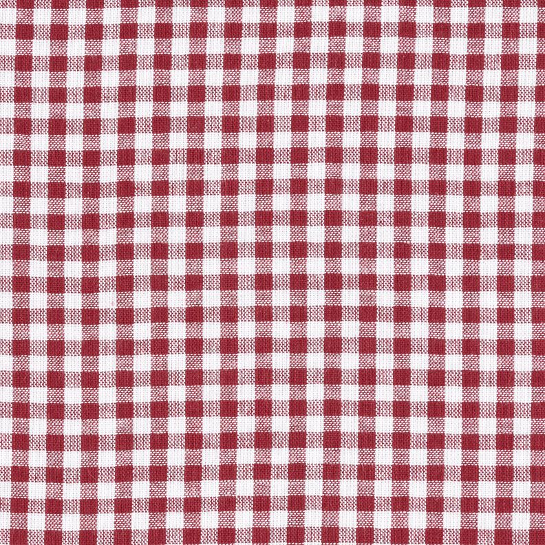 Tecido de algodão Vichy pequeno – vermelho escuro/branco,  image number 1