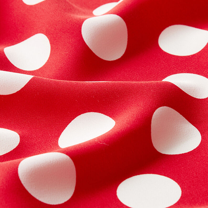 Tecido crepe Polka Dots [2,5 cm] – vermelho,  image number 2