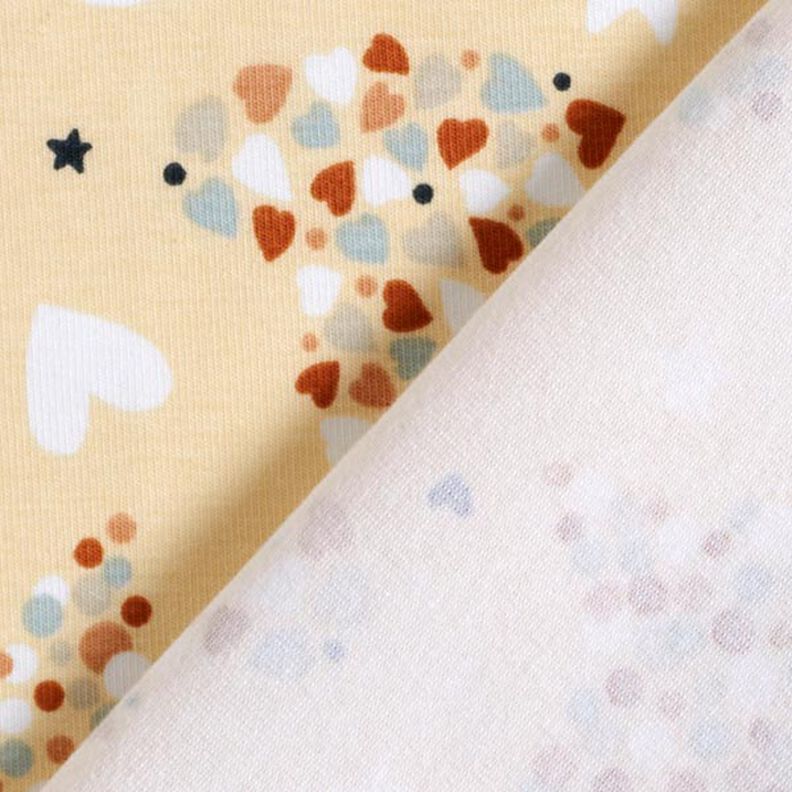 Jersey de algodão Corações Estrelas Pintas – creme,  image number 4