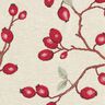 Tecido para decoração Gobelina Rosa mosqueta – bege claro/vermelho,  thumbnail number 9