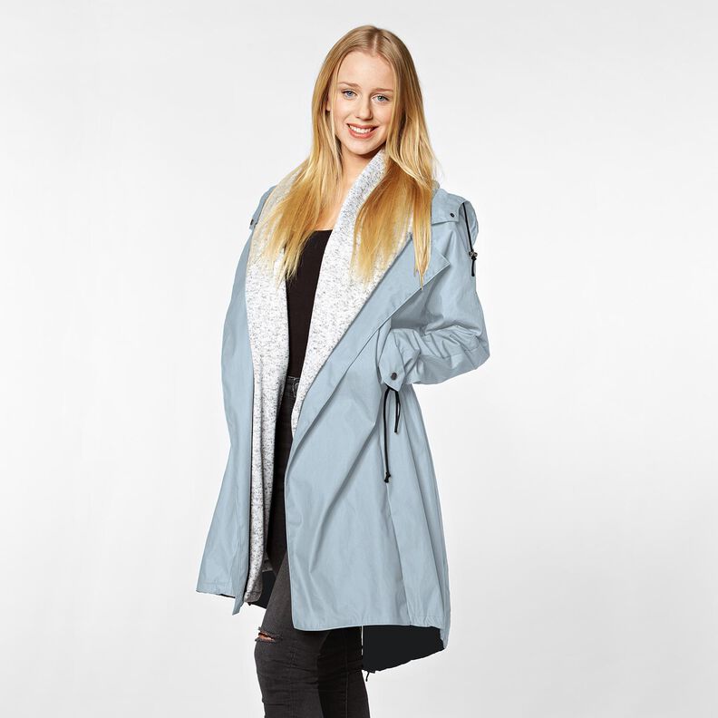 Tecido para impermeáveis liso – azul prateado,  image number 8