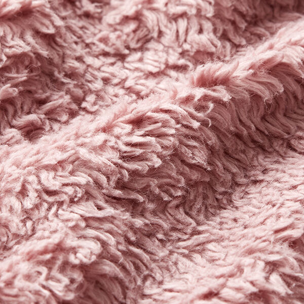 Sherpa de algodão lisa – rosa embaçado,  image number 2