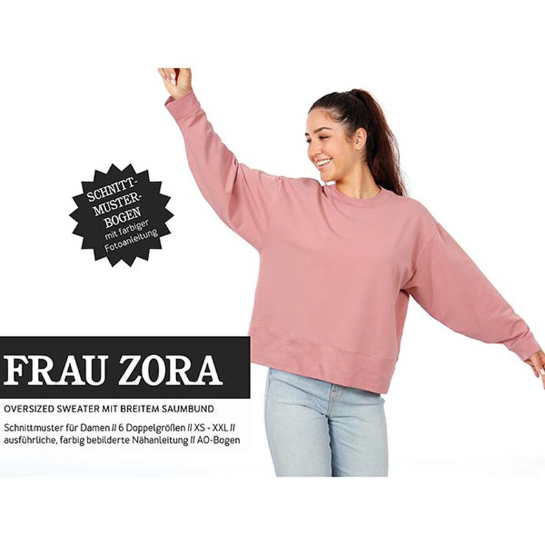 FRAU ZORA Sweater estilo oversize com faixa larga na bainha | Studio Schnittreif | XS-XXL,  image number 1