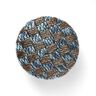 Botão forrado - Tecido para decoração Exteriores Agora Senda - azul-pombo/castanho,  thumbnail number 1