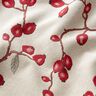 Tecido para decoração Gobelina Rosa mosqueta – bege claro/vermelho,  thumbnail number 2