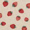 Tecido para decora&ccedil;&atilde;o Meio linho Panam&aacute; Morangos pequenos &ndash; vermelho/natural,  thumbnail number 5