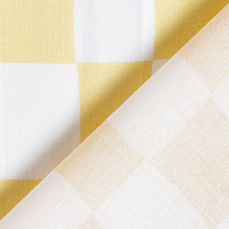 Tecido de algodão Cretone Xadrez abstrato – branco/amarelo-baunilha,  image number 4