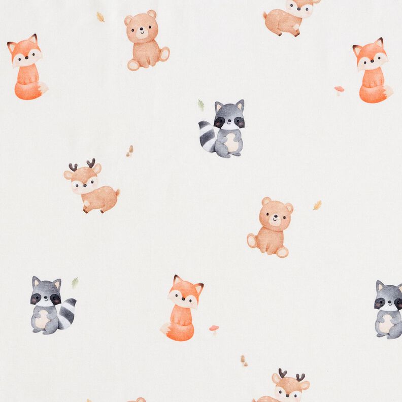 GOTS Jersey de algodão Animais bebé Impressão Digital – marfim,  image number 1