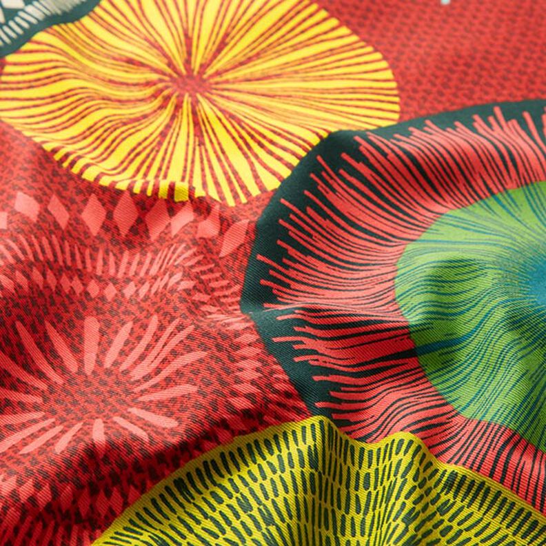 Tecido para decoração Sarja de algodão Mandala grande – vermelho,  image number 2