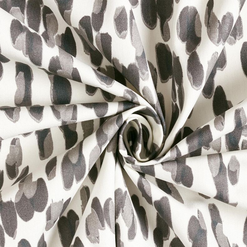 Tecido para exteriores Lona Bolinhas grandes – marfim/cinzento,  image number 3