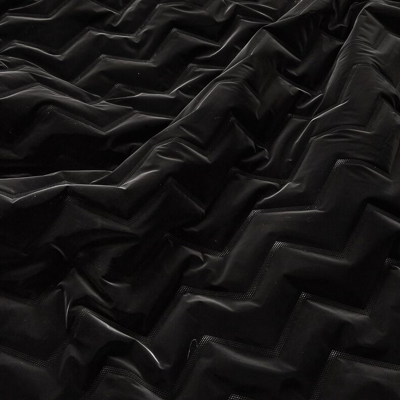 Tecido acolchoado Pele de pêssego Chevron | Katia Fabrics – preto,  image number 3