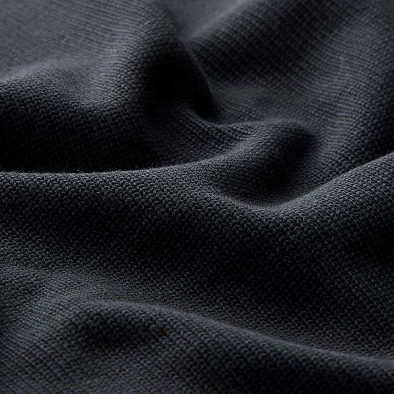 Tecido de malha de algodão – preto,  image number 2