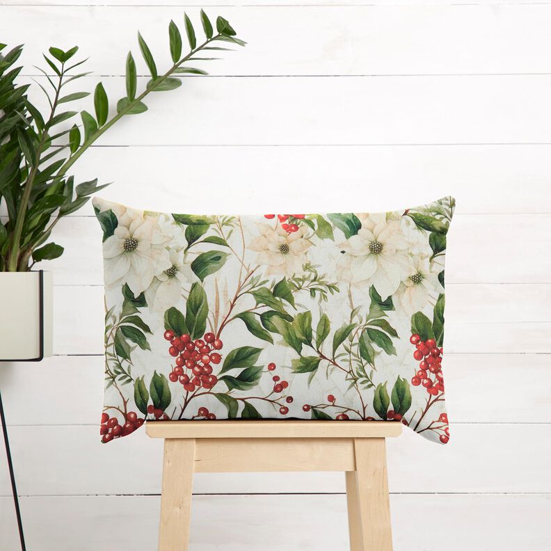 Tecido para decoração Jacquard Lurex Azevinho – natural/dourado,  image number 7