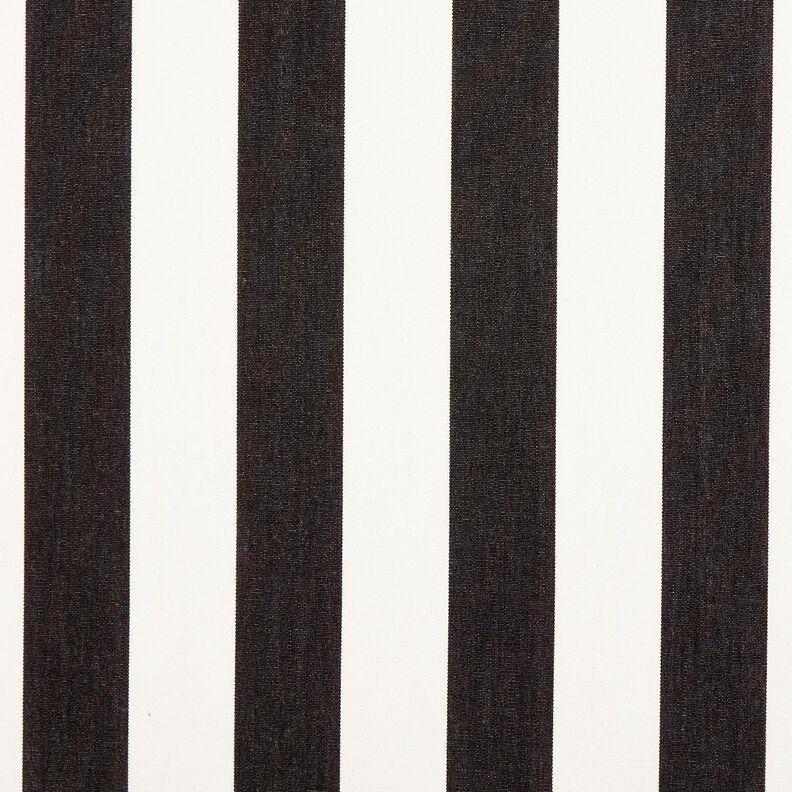 Tecido para exteriores Lona Riscas grossas – preto/marfim,  image number 1