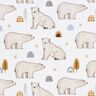 Popelina de algodão Ursos polares Impressão Digital – branco,  thumbnail number 1