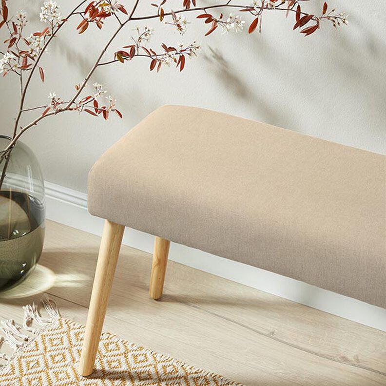 Tecido para decoração Meio linho Panamá Chambray reciclado – beige,  image number 6