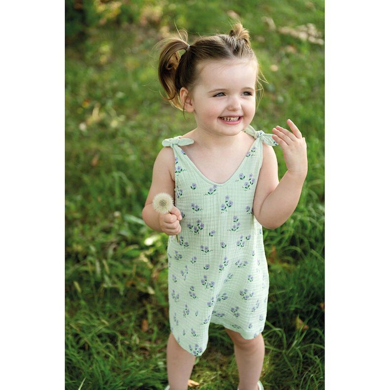 Musselina/ Tecido plissado duplo Florzinhas | Poppy Fabrics – rosa-velho claro,  image number 6