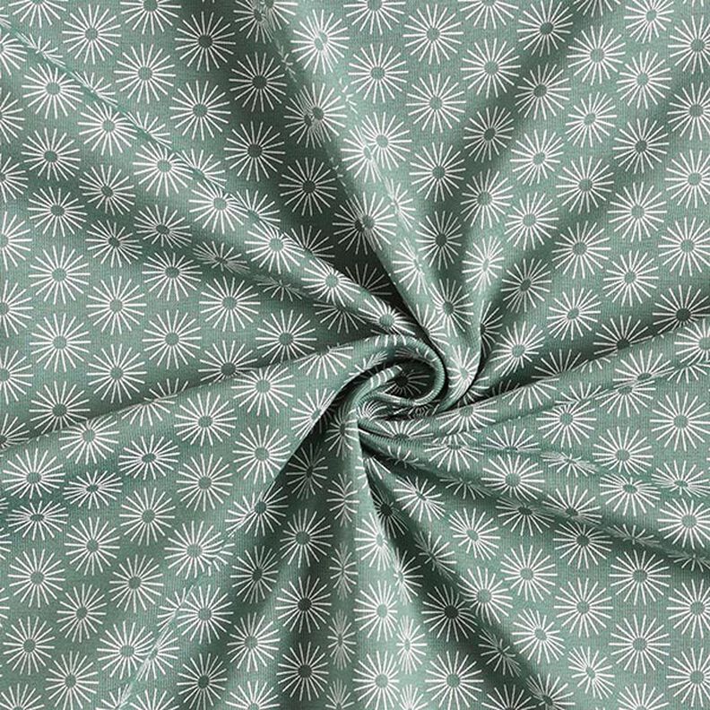 Jersey de algodão flores de brilho – verde amarelado,  image number 3