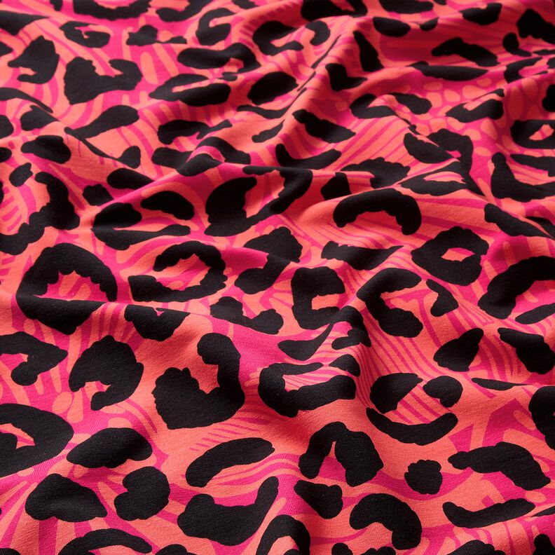 French Terry Sweat de verão Leo e flores – pink/laranja,  image number 2